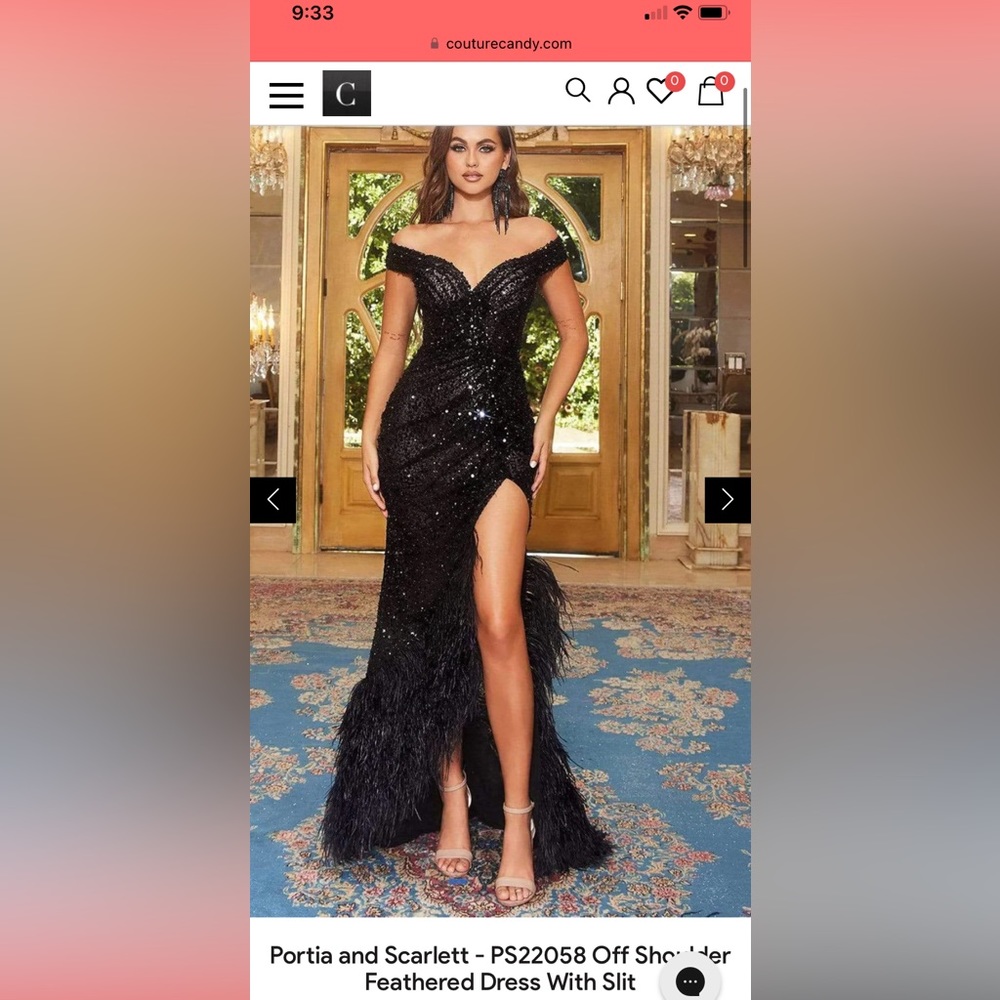 Portia and Scarlett black gown
